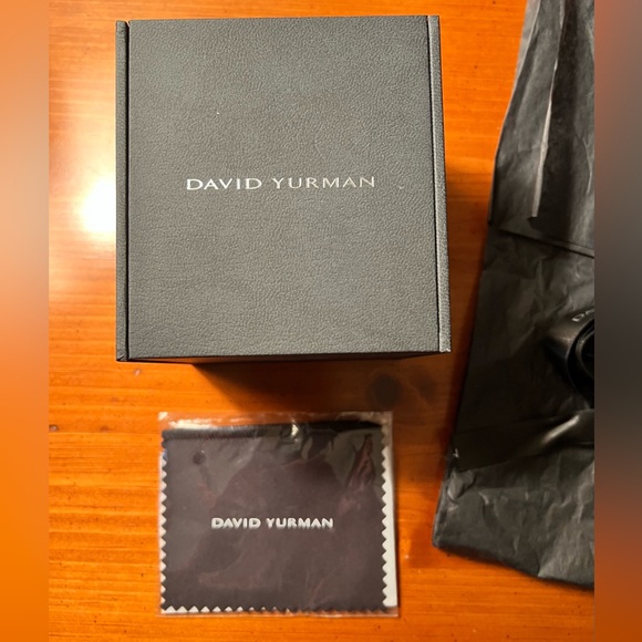 David Yurman 20” Wheat Chain and Silver 18k Gold Sculpted Cable Enhancer - Picture 7 of 10